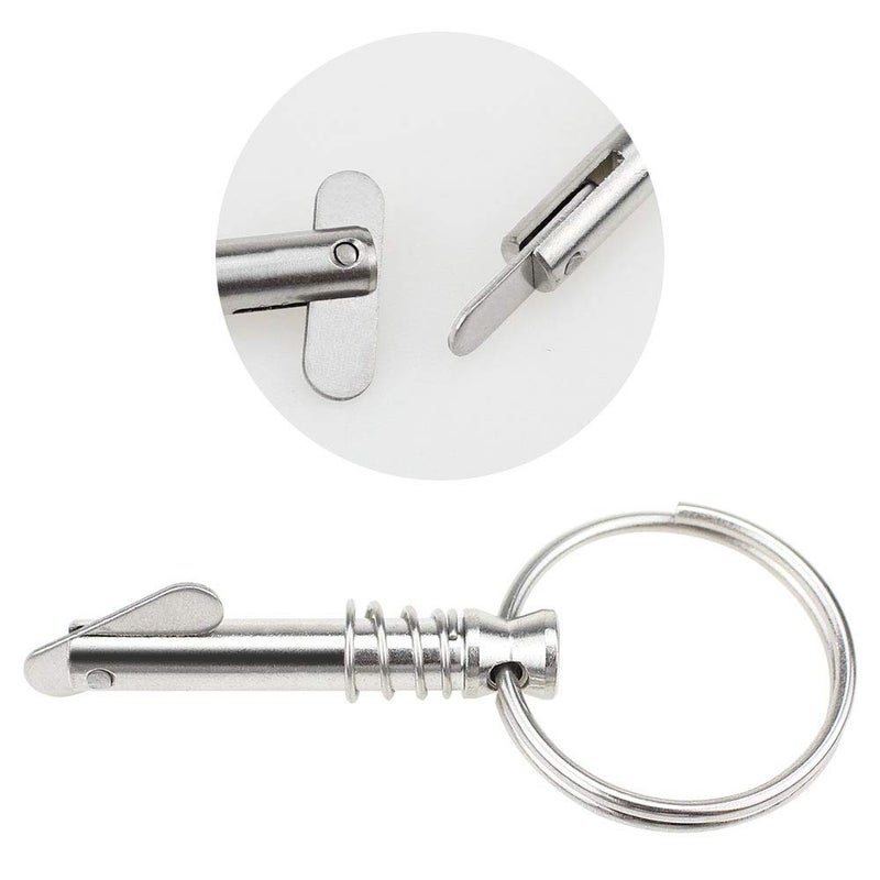 Hysagtek 6 Pcs Bimini Pins 1/4" Diameter Bimini Top Hardware, Quick Release Pin Boat Canopy Pins for Boat Canopy Marine Hardware, 316 Stainless Steel with Pull Ring - Image 4